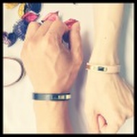 ペアバングル ブレスレット 刻印無料 本革 真鍮 side top レザーバングル ペア価格[メール便可]