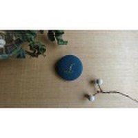 丸ブローチ　スズラン　（ダークブルー）