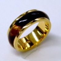 匠の本べっ甲　SILVERコンビーネーションリング（ミディアムタイプ）