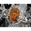 新着【PT900 プラチナ】指輪 リング オパール1.554ｃｔ ダイヤモンド0.55ｃｔ 8.0ｇ 11号 レディース 25867-0