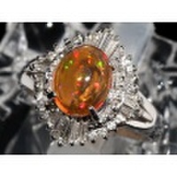 新着【PT900 プラチナ】指輪 リング オパール1.554ｃｔ ダイヤモンド0.55ｃｔ 8.0ｇ 11号 レディース 25867-0