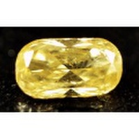 天然イエローダイヤモンド ルース(裸石） 0.210ct 【蛍光性はオレンジ系】オーバルカット【中央宝石研究所ソーティング袋付き】【送料無料】