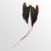 髪飾り　茶黒　15-20cm