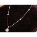 半円型ヘッドプチダイヤ風ネックレス　　Moon Jewelry