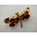 鼈甲ブローチ　トンボ