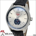 タグホイヤー カレラ キャリバー6 メンズ 自動巻き 腕時計 SS レザー シルバー文字盤 WV5111.FC6350 TAG HEUER 極美品 [121051]