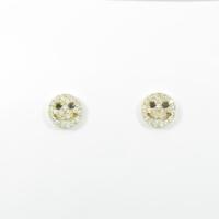 K18YG スマイル ダイヤモンドピアス
