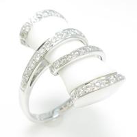 K18WG カルセドニーリング