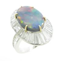 PT／750YG ブラックオパールリング