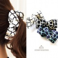 バナナクリップ　ラインストーン　リボン　バナナクリップ　大人可愛い　バナナクリップ　ヘアクリップ　上品　ヘアアクセサリー　ヘアアクセサ　バナナクリップ　リボン　デイリー　オフィス　パーティー　バナナクリップ