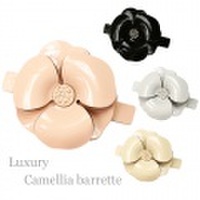 バレッタ　カメリア　バレッタ ヘアアクセサリー パーティー　二次会 　結婚式 上品　ヘアアクセ　カメリア　バレッタ　上品バレッタ　お花　バレッタ　フラワーバレッタ　カメリア　バレッタ　大人可愛い　ヘアアクセサリー