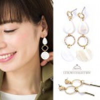 ピアス　シェル　大ぶり　ゴールド　ラウンド　スクエア　シンプル　トレンド　レディース　ジュエリー　アクセサリー　大人可愛い　プレゼント　大ぶり　ピアス　チタン　上品　高級　ピアス　プレゼント　アクセ　プレゼント