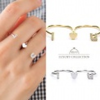 リング　ハート　キュービックジルコニア　指輪　ニッケルフリー　大人可愛い　シンプル　レディース　ジュエリー　デイリー　結婚式　パーティー　プレゼント　ギフト　レディース　ジュエリー