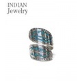 INDIAN JEWELRY ズニ族アーティストの作品『ZUNI SILVER RING TURQUOISE』【アメカジ・ネイティブ】IJ-131