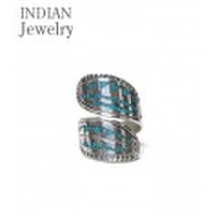 INDIAN JEWELRY ズニ族アーティストの作品『ZUNI SILVER RING TURQUOISE』【アメカジ・ネイティブ】IJ-131