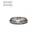 INDIAN JEWELRY ナバホ族アーティストの作品『NAVAJO STAMPED SILVER RING』【アメカジ・ネイティブ】IJ-111