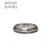 INDIAN JEWELRY ナバホ族アーティストの作品『NAVAJO STAMPED SILVER RING』【アメカジ・ネイティブ】IJ-111