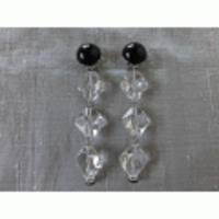 アンジェラ、クリア３粒スイングイヤリング ER5030-CL クリア