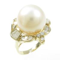 750YG シロチョウパールリング