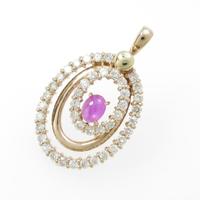 K18PG スタールビーペンダント