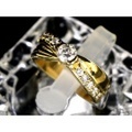 ☆誕生石4月新着【K18 イエローゴールド】 指輪 リング ダイヤモンド0.23ct ダイヤモンド0.32ct 6.0ｇ 8号 レディース 10742-0