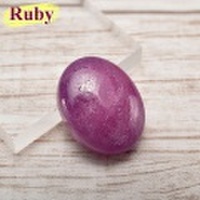 ルビー　ルース　タンブル【インド産】【約4g】天然石｜パワーストーン｜ルビー｜コランダム｜オーバルカット｜カボション｜タンブル｜e0597