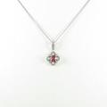 PT／K14WG フラワー ルビーネックレス