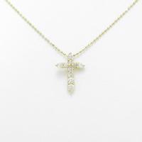 K18YG クロス ダイヤモンドネックレス