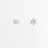 【リメイク】ST／プラチナダイヤモンドピアス 0．405ct・0．428ct・F・SI1・VG