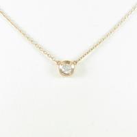 4゜C ソリティア ダイヤモンドネックレス