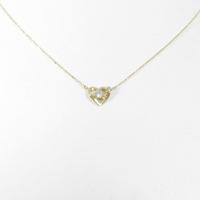 K18YG ハート ダイヤモンドネックレス