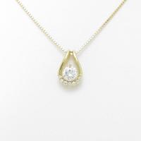 【新品】K18YG ダイヤモンドネックレス 0．340ct・F・SI2・GOOD
