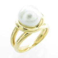 K18YG アコヤパールリング