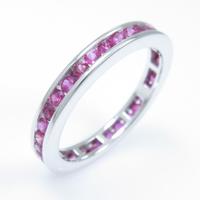 K18WG フルエタニティ ルビーリング