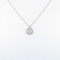 K18PG フラワー ダイヤモンドネックレス