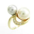 K18YG アコヤパールリング