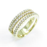 K18YG ダイヤモンドピンキーリング