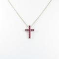 ティファニー クロス ルビーネックレス