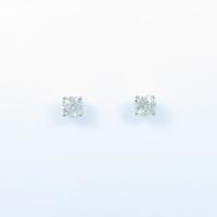 750WG／K18WG ダイヤモンドピアス 0．398ct・0．398ct・M?L・VS2・VG?G