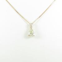 K18PG ダイヤモンドネックレス 1．017ct・VLY・SI1・ペアシェイプ