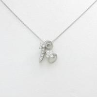 K18WG イニシャルA ダイヤモンドネックレス