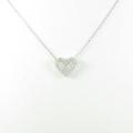 K18WG ハート ダイヤモンドネックレス