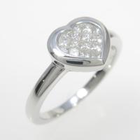 K18WG ハート ダイヤモンドリング30％引き