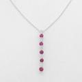 K18WG ルビーネックレス