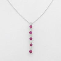 K18WG ルビーネックレス