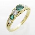 K18YG エメラルドリング