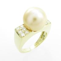 K18YG シロチョウパールリング