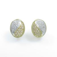 K18YG／PT ダイヤモンドイヤリング