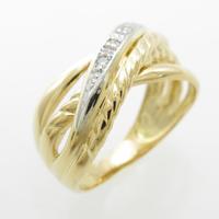 K18YG／PT ダイヤモンドリング