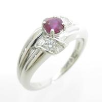 【ジュエリー在庫処分】PT ルビーリング